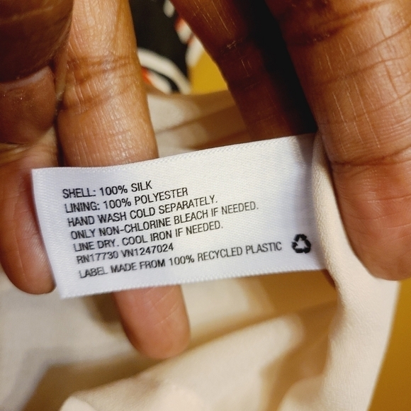 Anna Sui | Women's Mixed Print V-Neck Striped Mini Dress (Size Large) - Picture 6 of 14